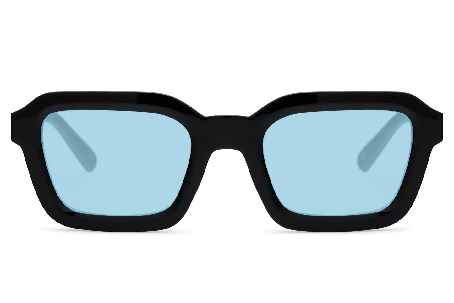 Unisex oversized rectangle sunglasses with blue lenses by Sunglass Station, lightweight and bold design perfect for everyday fashion