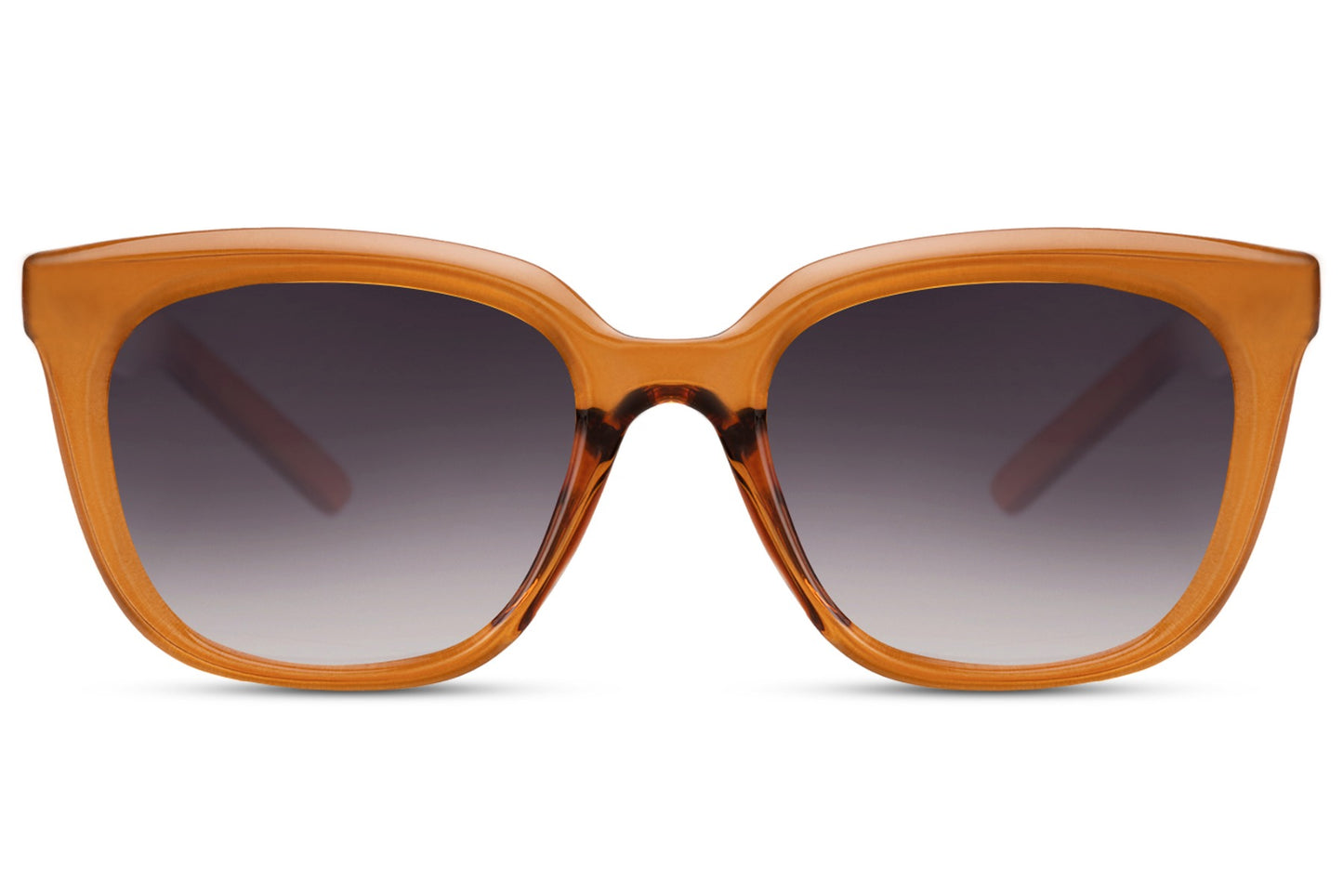 Oversized rectangle sunglasses with orange frame and brown lenses by Sunglass Station, bold unisex eyewear with a vibrant modern look