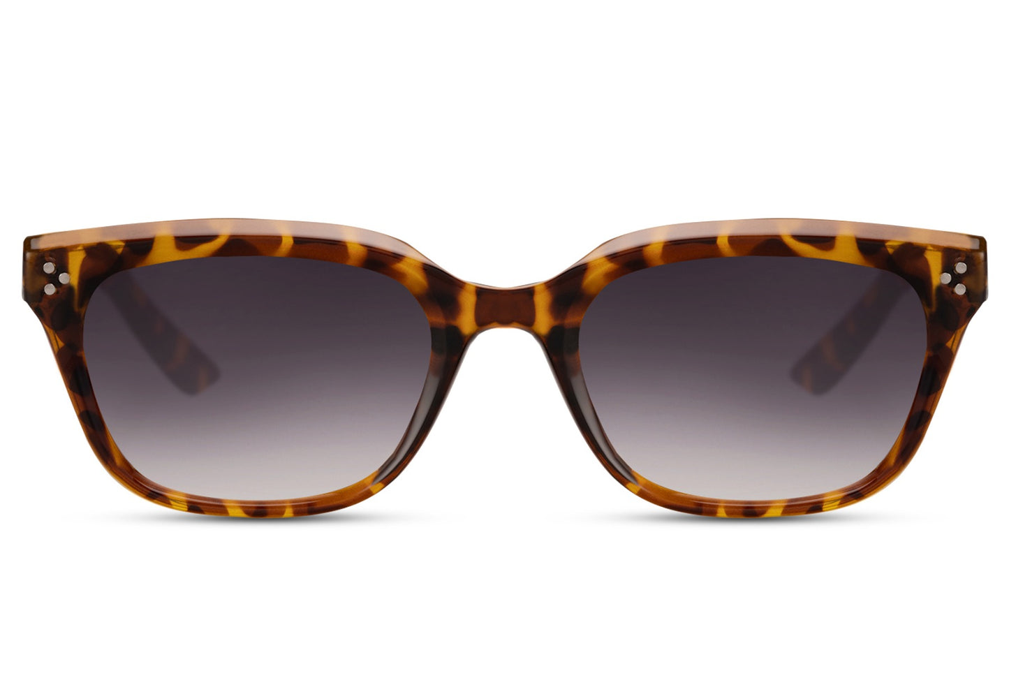 Rectangle sunglasses with tortoiseshell frame and brown lenses by Sunglass Station, unisex oversized eyewear with a timeless classic appeal