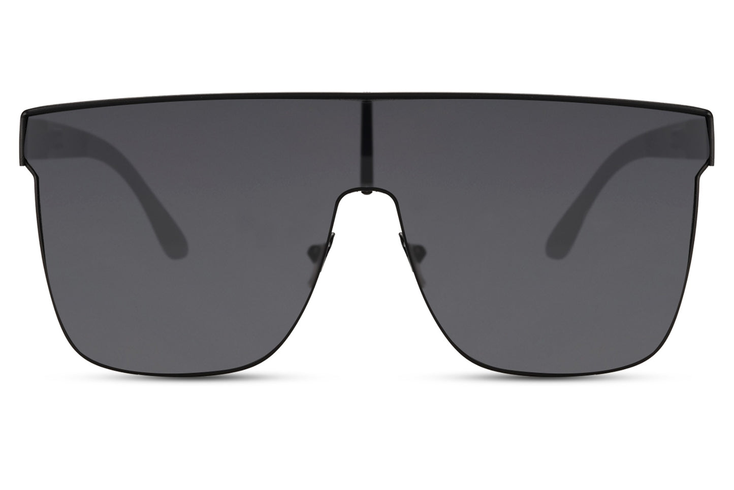 Oversized shield sunglasses with black lens by Sunglass Station, bold unisex eyewear designed for strong sun protection