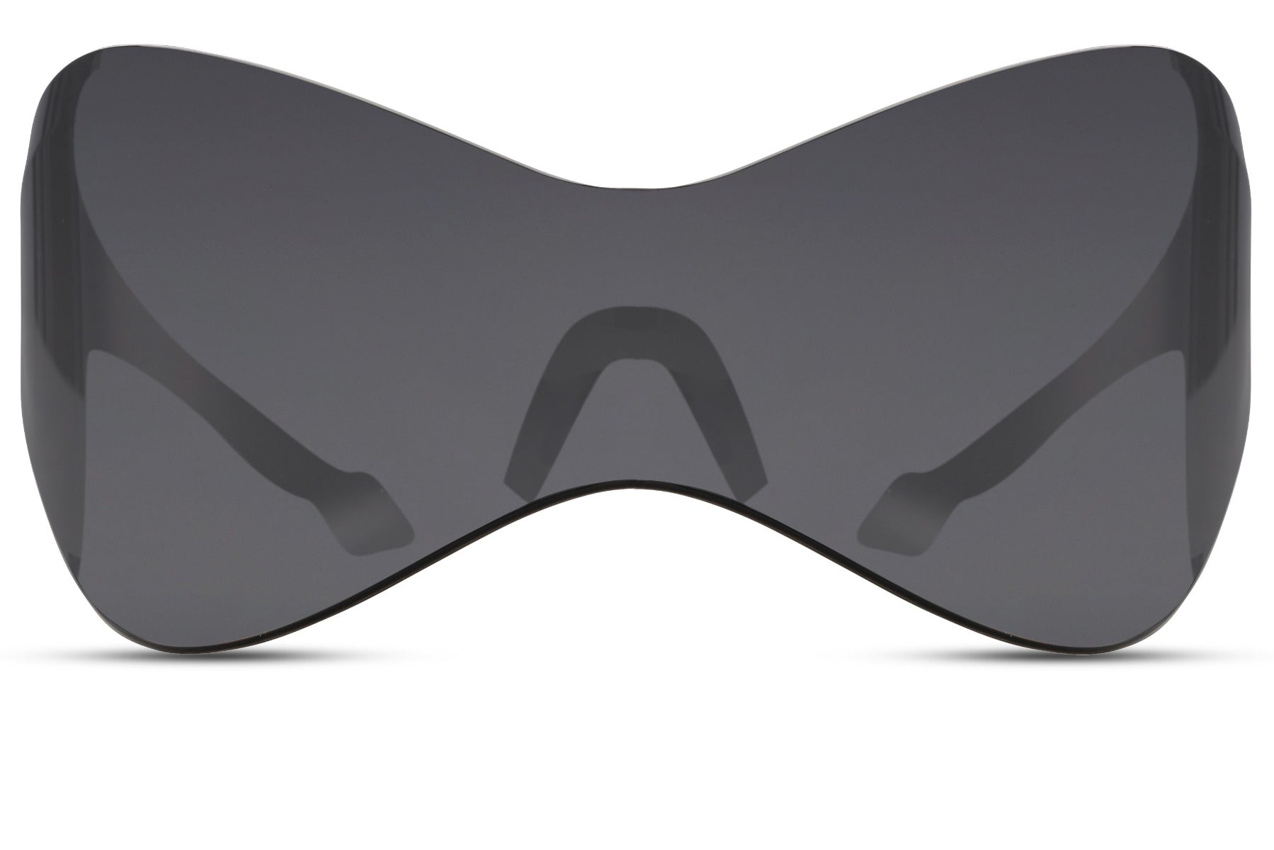 Oversized shield sunglasses with black lens and wraparound design, sporty Y2K sunglasses for men and women with UV protection and bold street style