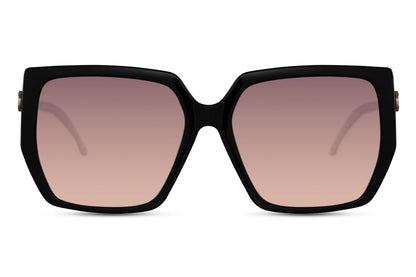 Oversized square geometric sunglasses with sleek frame and tinted lenses, offering bold coverage and modern everyday styling