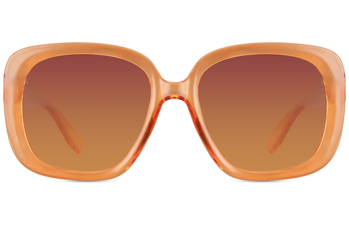 Oversized square sunglasses with amber tinted lenses and bold frame, Milan inspired designer sunglasses for women ideal for vacation and city fashion
