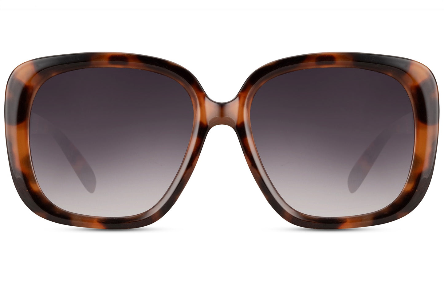 Oversized square sunglasses with brown gradient lenses and wide frame, chic Milan fashion sunglasses for women perfect for everyday luxury styling