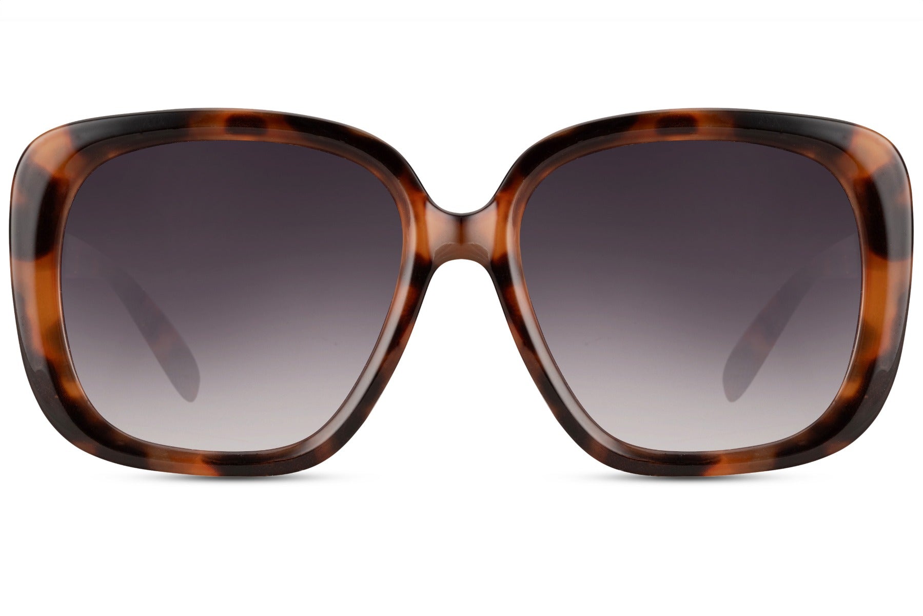 Oversized square sunglasses with brown gradient lenses and wide frame, chic Milan fashion sunglasses for women perfect for everyday luxury styling