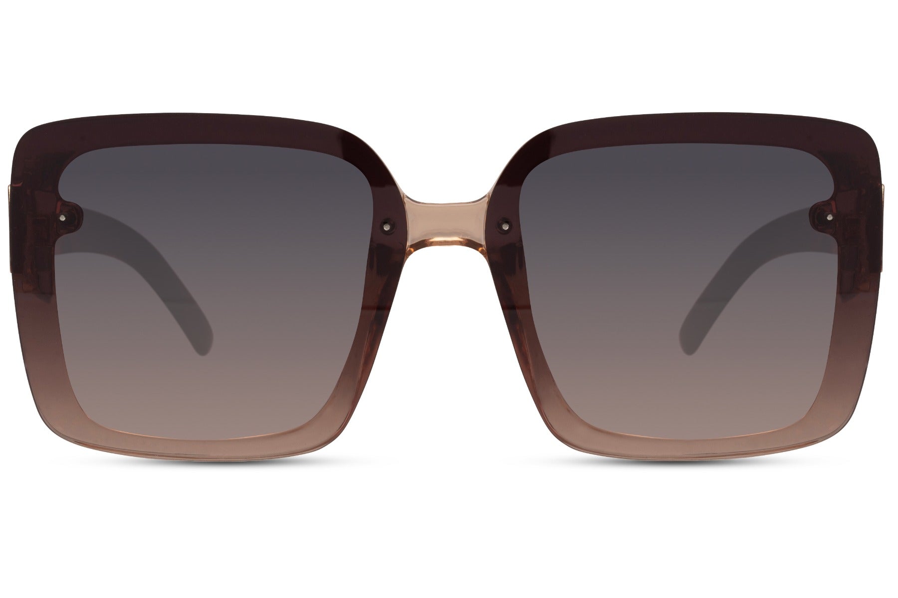 Oversized sunglasses with brown gradient lenses and bold square frame, stylish women’s sunglasses for summer outfits, travel and casual fashion looks