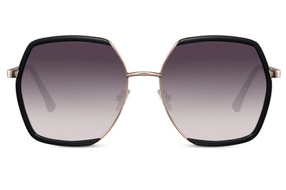 Oversized sunglasses with grey lenses and minimal frame, modern women sunglasses for everyday fashion, city outfits and travel