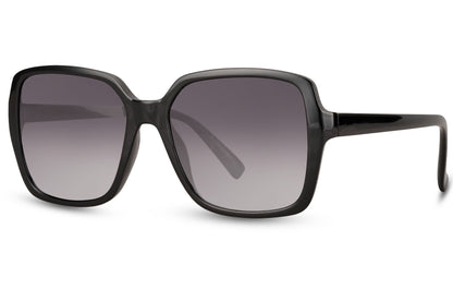 Oversized sunglasses with grey tinted lenses and bold frame, inspired by London street style and designed for all-day comfort