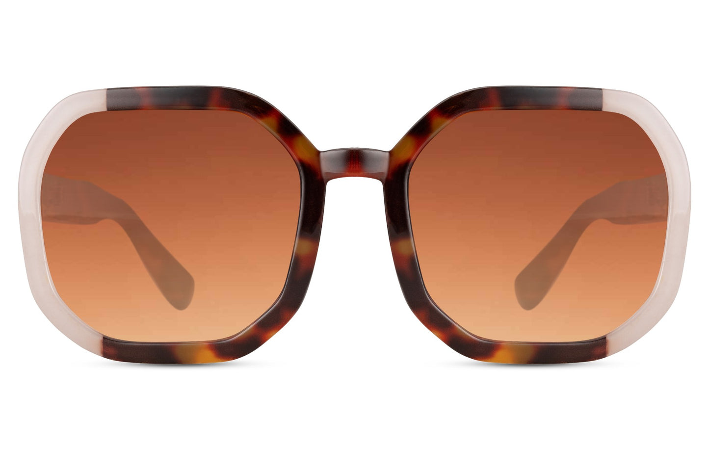 Brown tortoiseshell oversized sunglasses with gradient lenses, chic everyday sunglasses for women inspired by European summer fashion