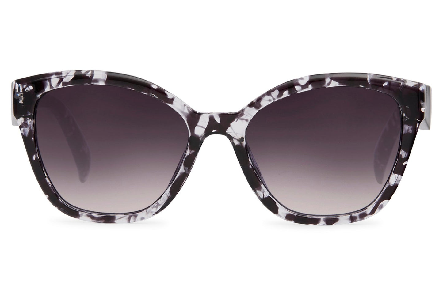 Oversized wayfarer sunglasses with grey lenses and bold frame, delivering a clean modern look with reliable eye protection