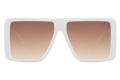 Paris style oversized square sunglasses with brown gradient lenses, combining elegance with everyday UV protection