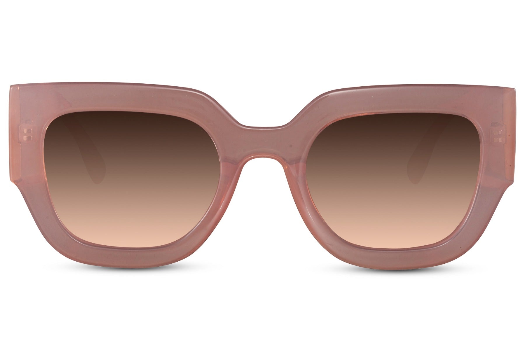 Pink cat eye sunglasses with bold frame design for a stylish and feminine fashion look