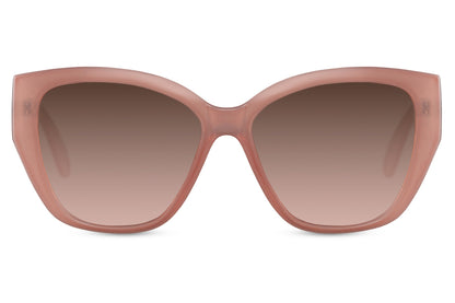Pink cat eye sunglasses with oversized frame for a bold and feminine fashion statement