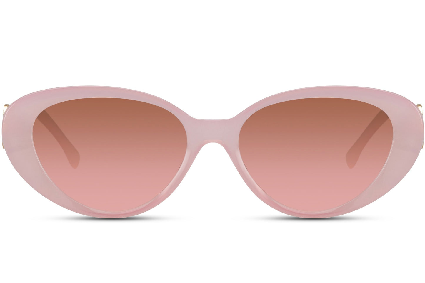 Pink tinted cat eye sunglasses for women with stylish frame and lightweight design