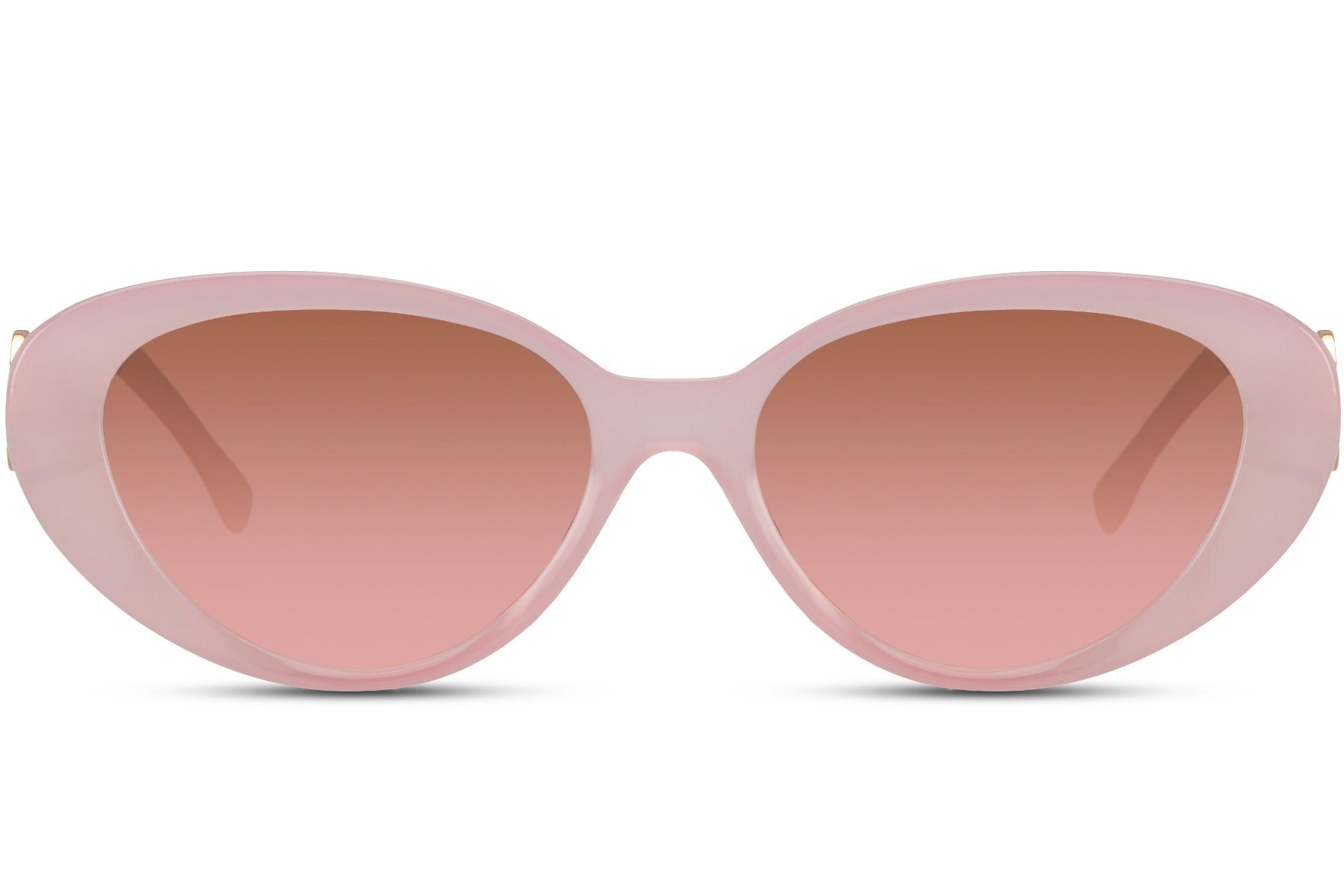 Pink tinted cat eye sunglasses for women with stylish frame and lightweight design