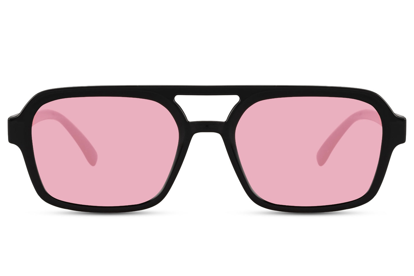 Pink lens aviator sunglasses combining retro aesthetics with a modern fashion-forward look