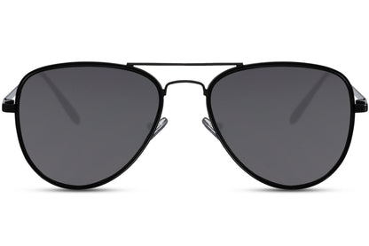 lack polarized aviator sunglasses by Sunglass Station designed for driving and travel, reducing glare with UV400 protection for clear vision and everyday wear