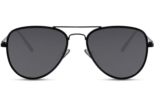 lack polarized aviator sunglasses by Sunglass Station designed for driving and travel, reducing glare with UV400 protection for clear vision and everyday wear