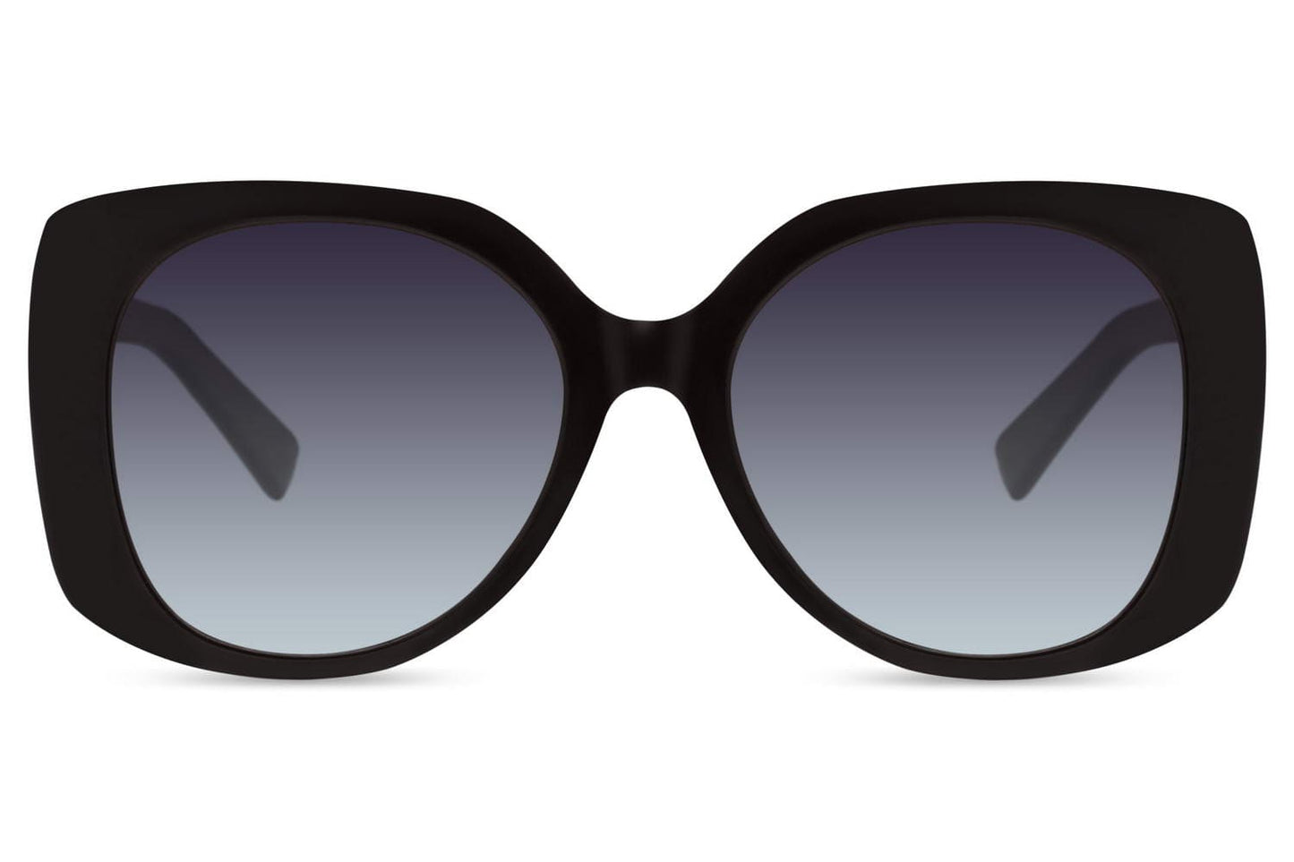 Polarized oversized sunglasses with bold black frame and gradient lenses, UV400 protection sunglasses for women perfect for driving, summer travel and everyday wear