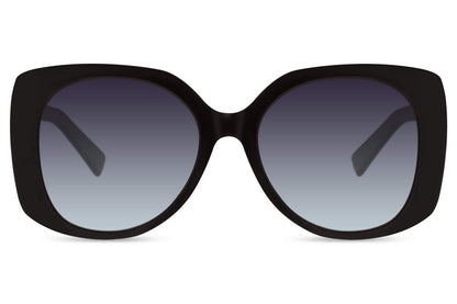 Polarized oversized sunglasses with bold black frame and gradient lenses, UV400 protection sunglasses for women perfect for driving, summer travel and everyday wear