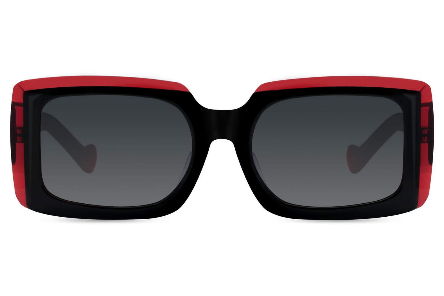 Black polarized rectangle sunglasses by Sunglass Station, bold unisex eyewear designed for clear vision and everyday comfort