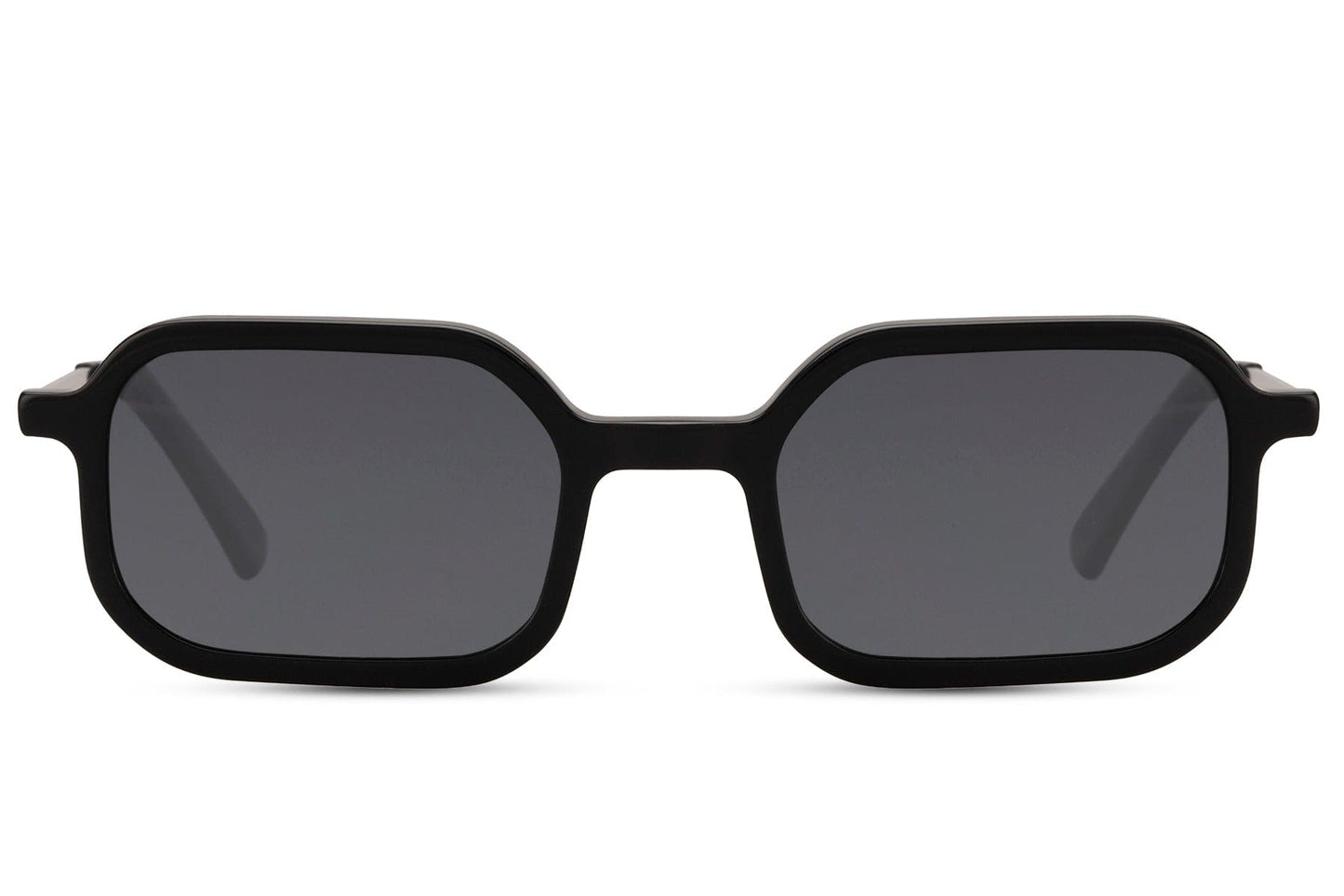 Unisex polarized rectangle sunglasses with grey lenses by Sunglass Station, lightweight retro eyewear with UV protection and enhanced visual clarity