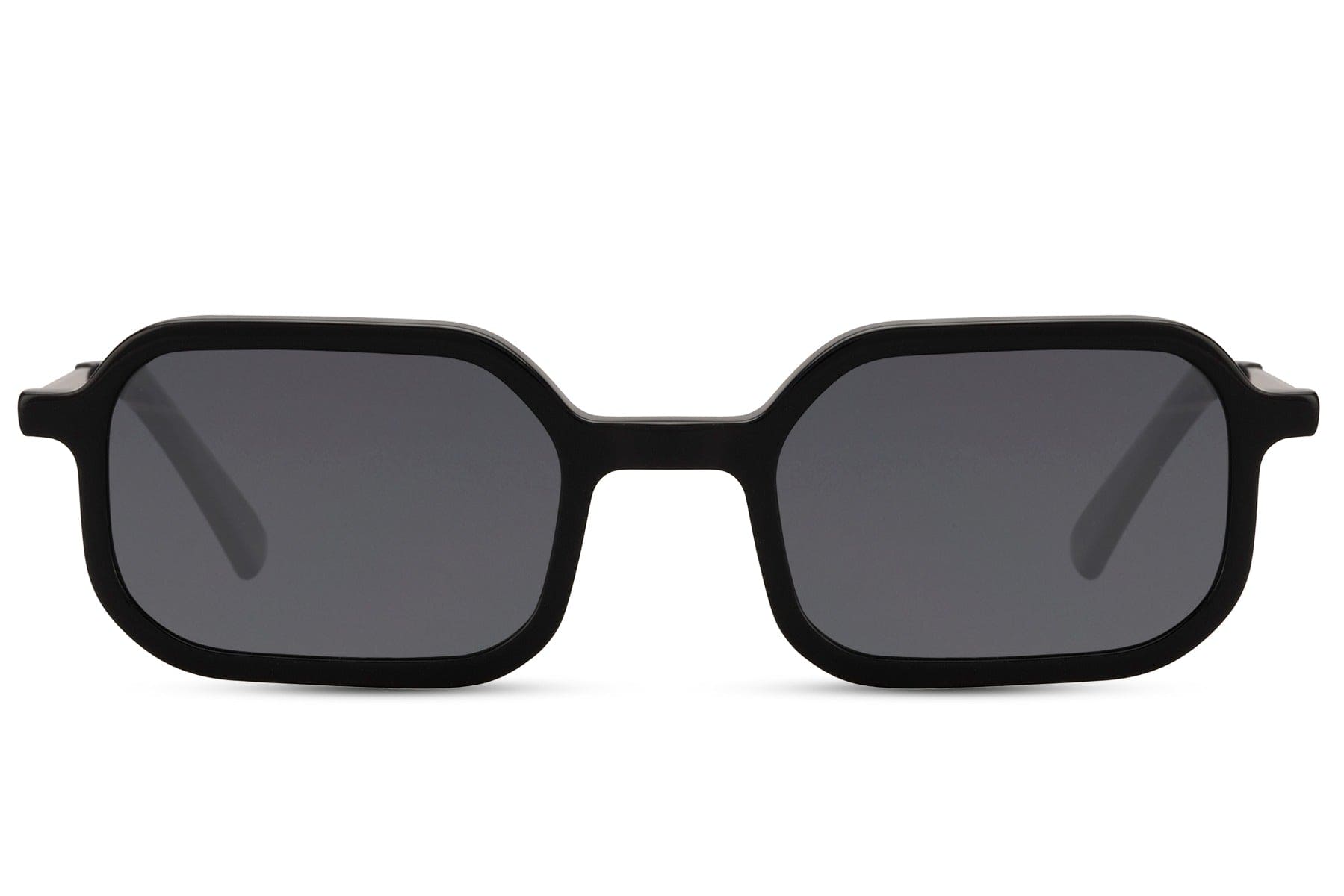 Unisex polarized rectangle sunglasses with grey lenses by Sunglass Station, lightweight retro eyewear with UV protection and enhanced visual clarity