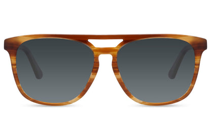 Polarized retro aviator sunglasses with tortoiseshell frame and dark lenses, offering glare reduction and a timeless vintage look