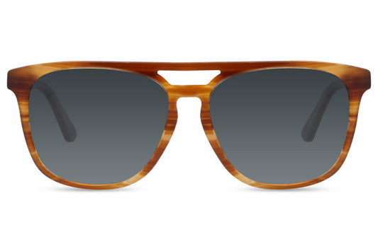 Polarized retro aviator sunglasses with tortoiseshell frame and dark lenses, offering glare reduction and a timeless vintage look
