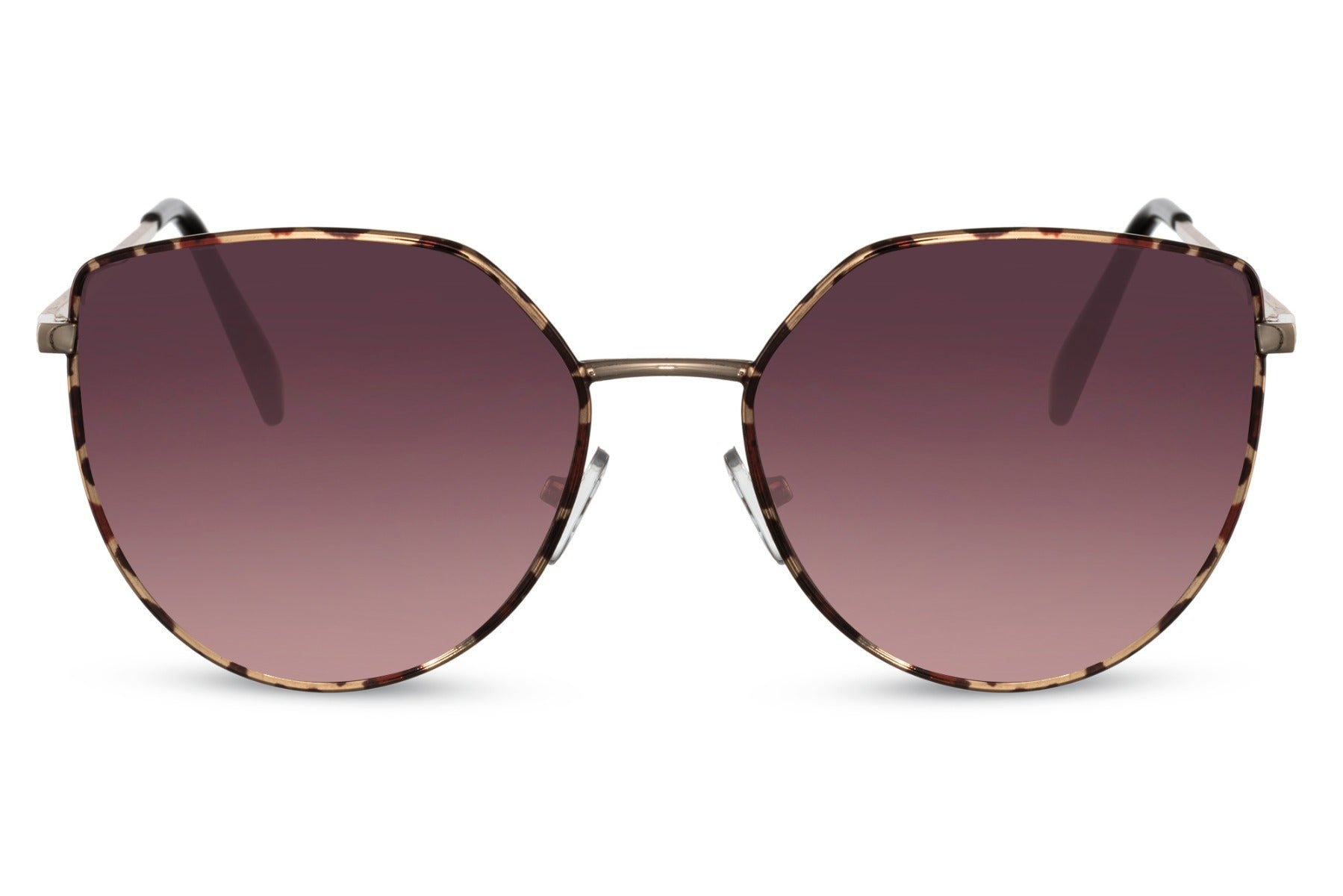 Purple gradient cat eye sunglasses with modern frame design and tinted lenses