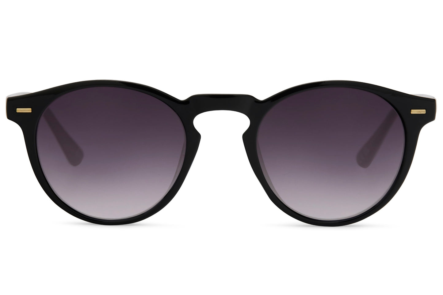 round sunglasses with purple lenses and bold frame design, ideal for making a confident fashion statement