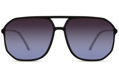 Purple tinted retro aviator sunglasses with geometric frame, offering a modern and stylish appearance