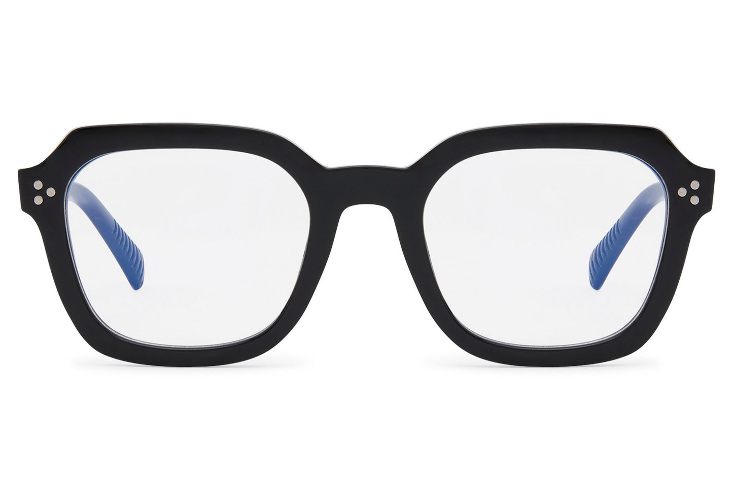 Unisex rectangle blue light glasses with anti-blue light filter by Sunglass Station, modern eyewear ideal for reducing eye strain from digital devices