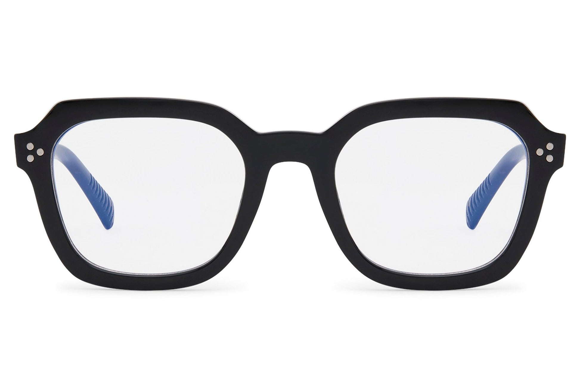 Unisex rectangle blue light glasses with anti-blue light filter by Sunglass Station, modern eyewear ideal for reducing eye strain from digital devices