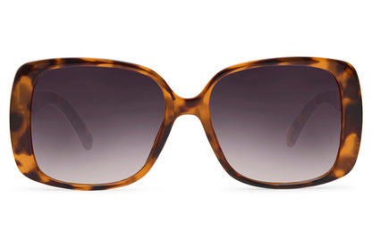 Oversized rectangle sunglasses for women with tortoiseshell frame and dark gradient lenses, stylish Sunglass Station design with a bold contemporary look