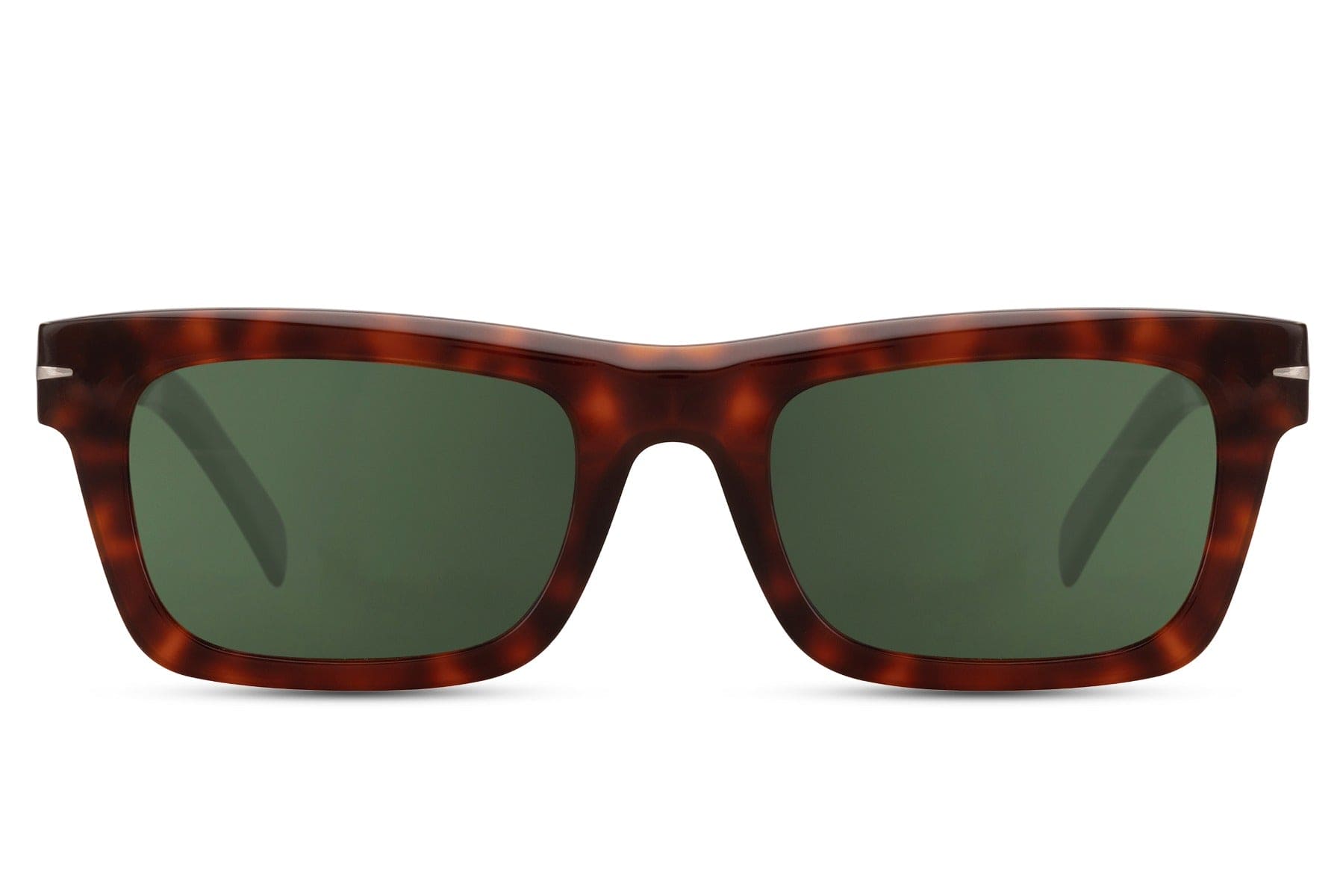 Polarized rectangle sunglasses with green lenses by Sunglass Station, stylish unisex eyewear offering clear vision, UV protection, and a refined modern look
