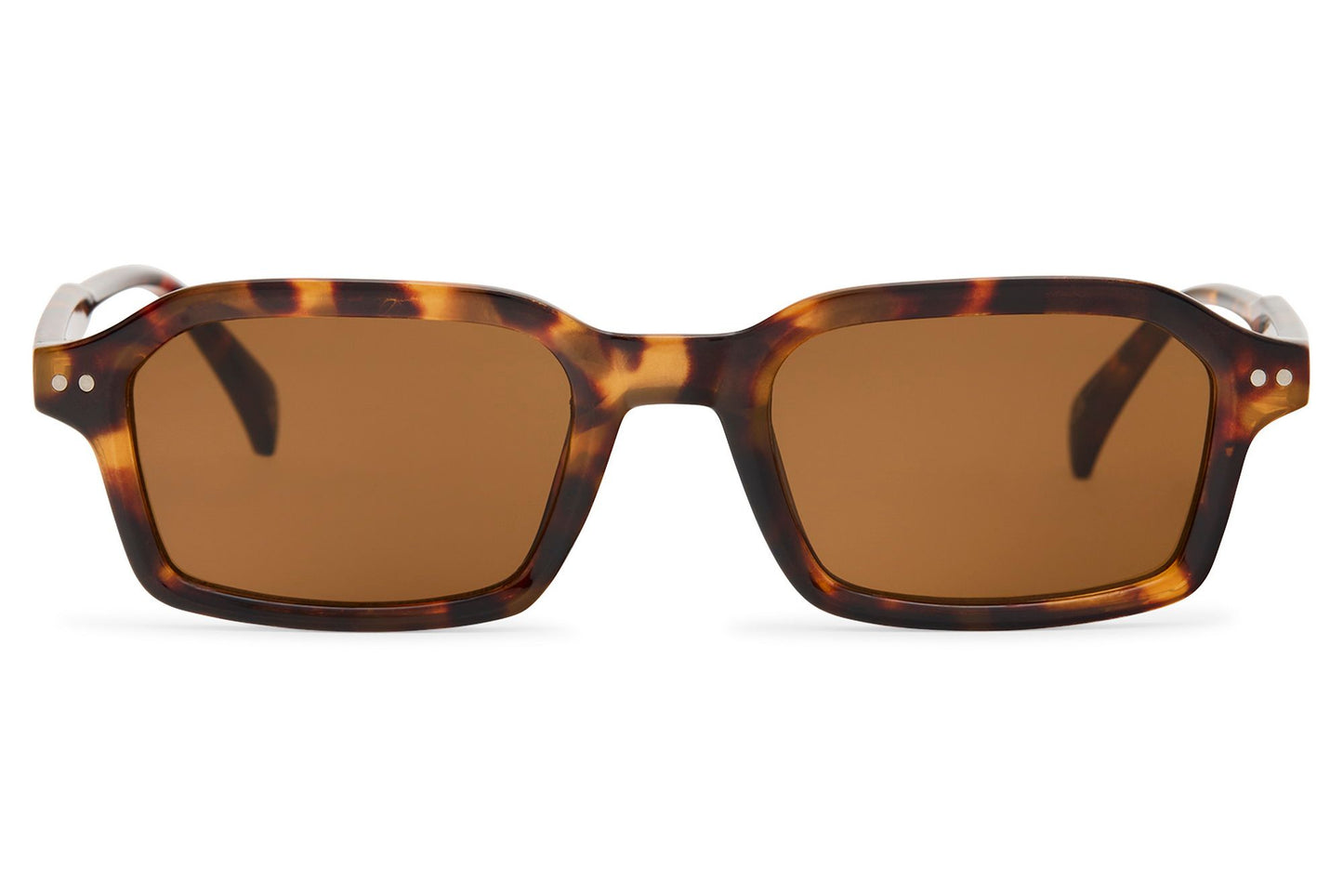 Rectangle sunglasses with brown lenses and tortoiseshell frame by Sunglass Station, stylish men’s eyewear with a premium finish