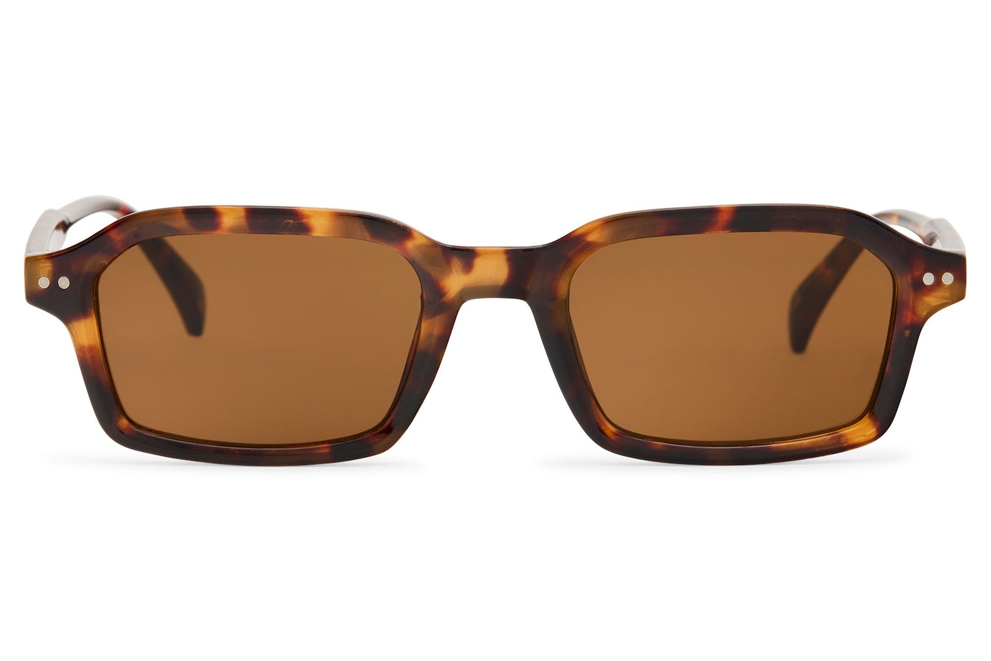 Rectangle sunglasses with brown lenses and tortoiseshell frame by Sunglass Station, stylish men’s eyewear with a premium finish