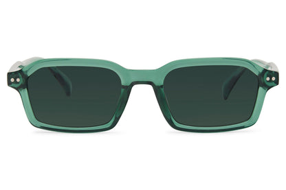 Olive green rectangle sunglasses for men by Sunglass Station, timeless design with durable polycarbonate lenses for everyday wear