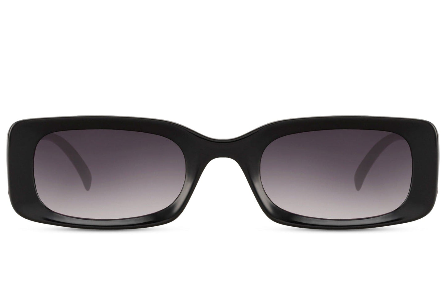 Sleek rectangle sunglasses with purple lenses by Sunglass Station, bold unisex eyewear with a trending modern look