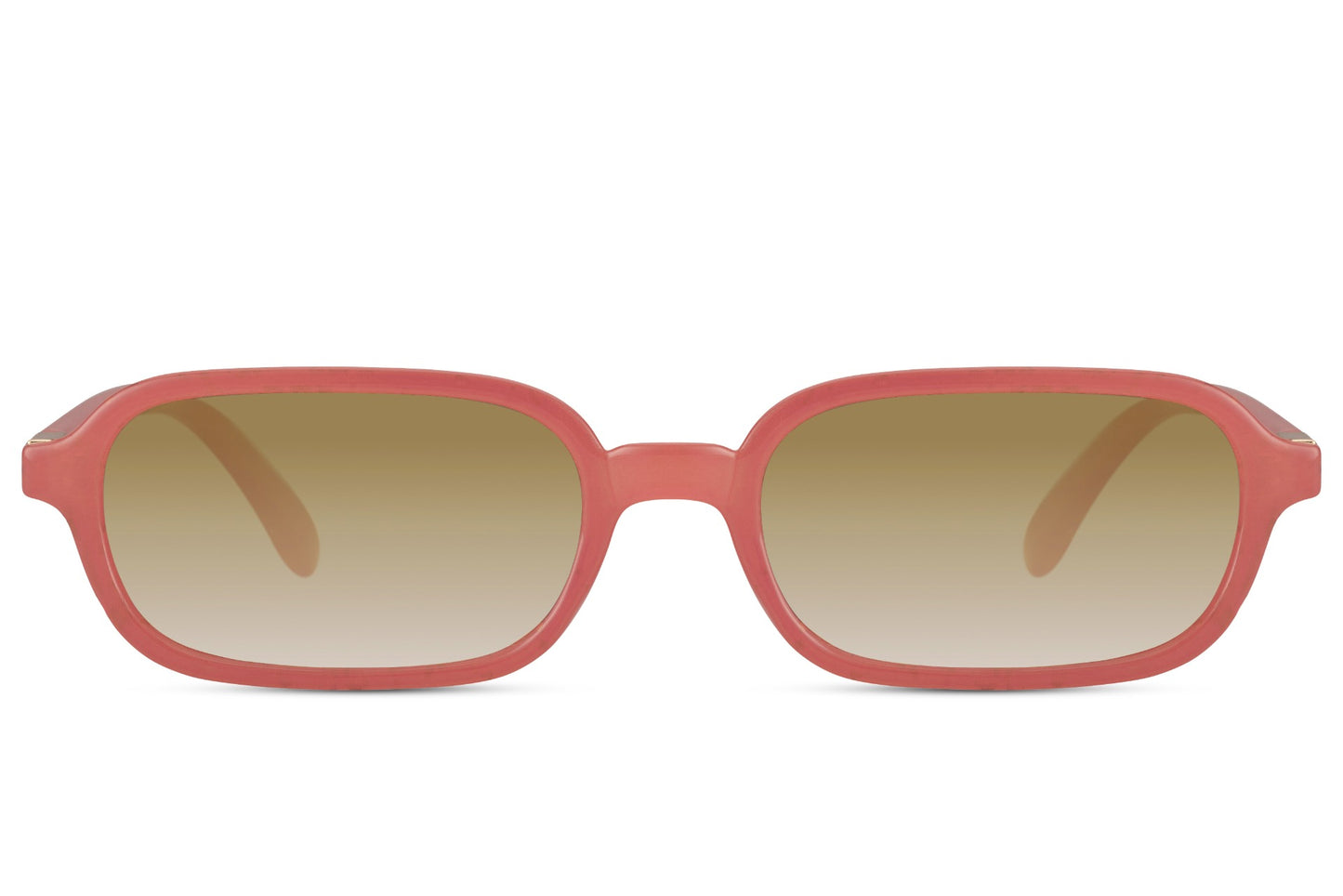 Sleek rectangle sunglasses with pink frame and light lenses by Sunglass Station, lightweight unisex eyewear for everyday wear
