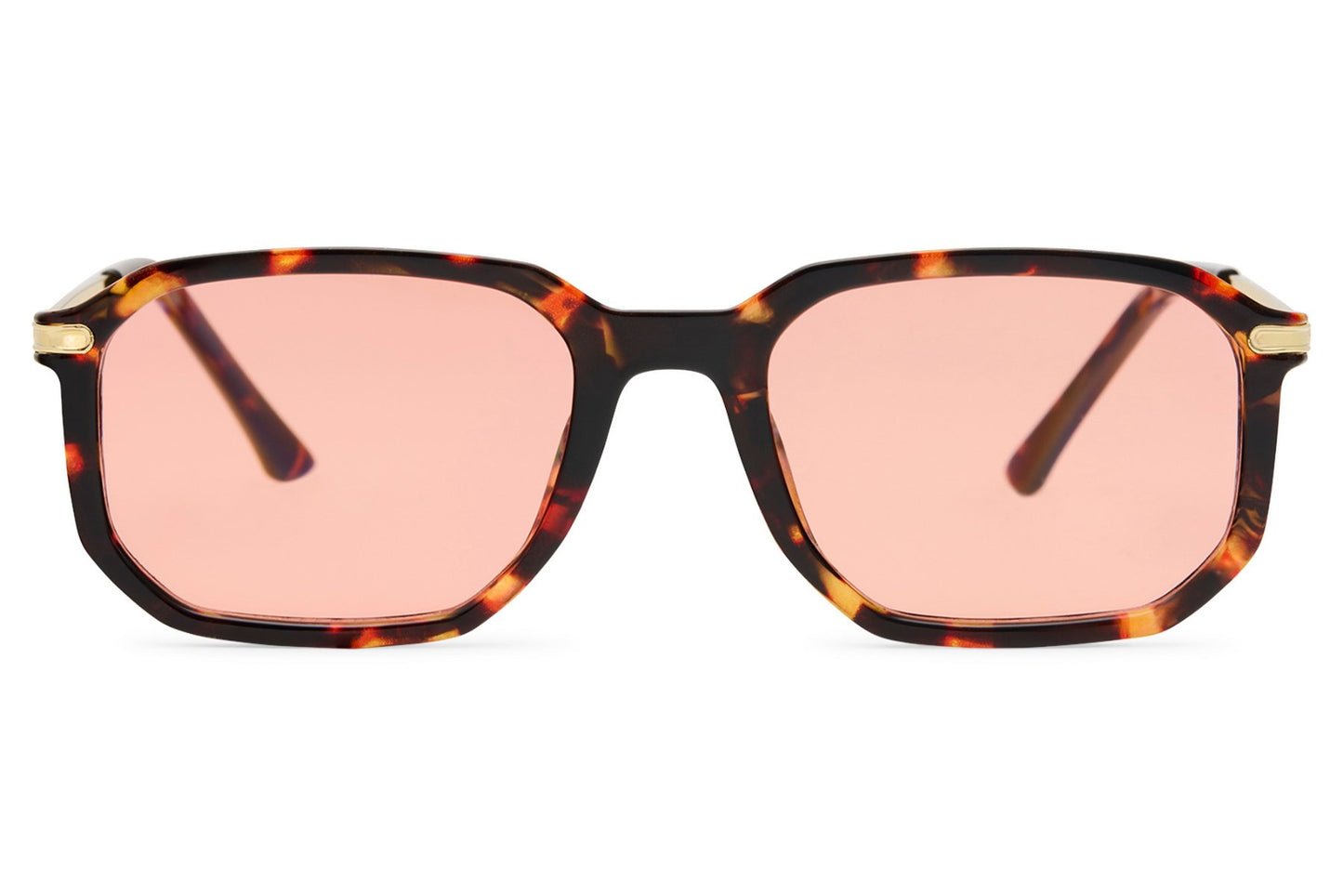 Rectangle sunglasses with pink tinted lenses by Sunglass Station, stylish unisex eyewear with a contemporary look and comfortable fit