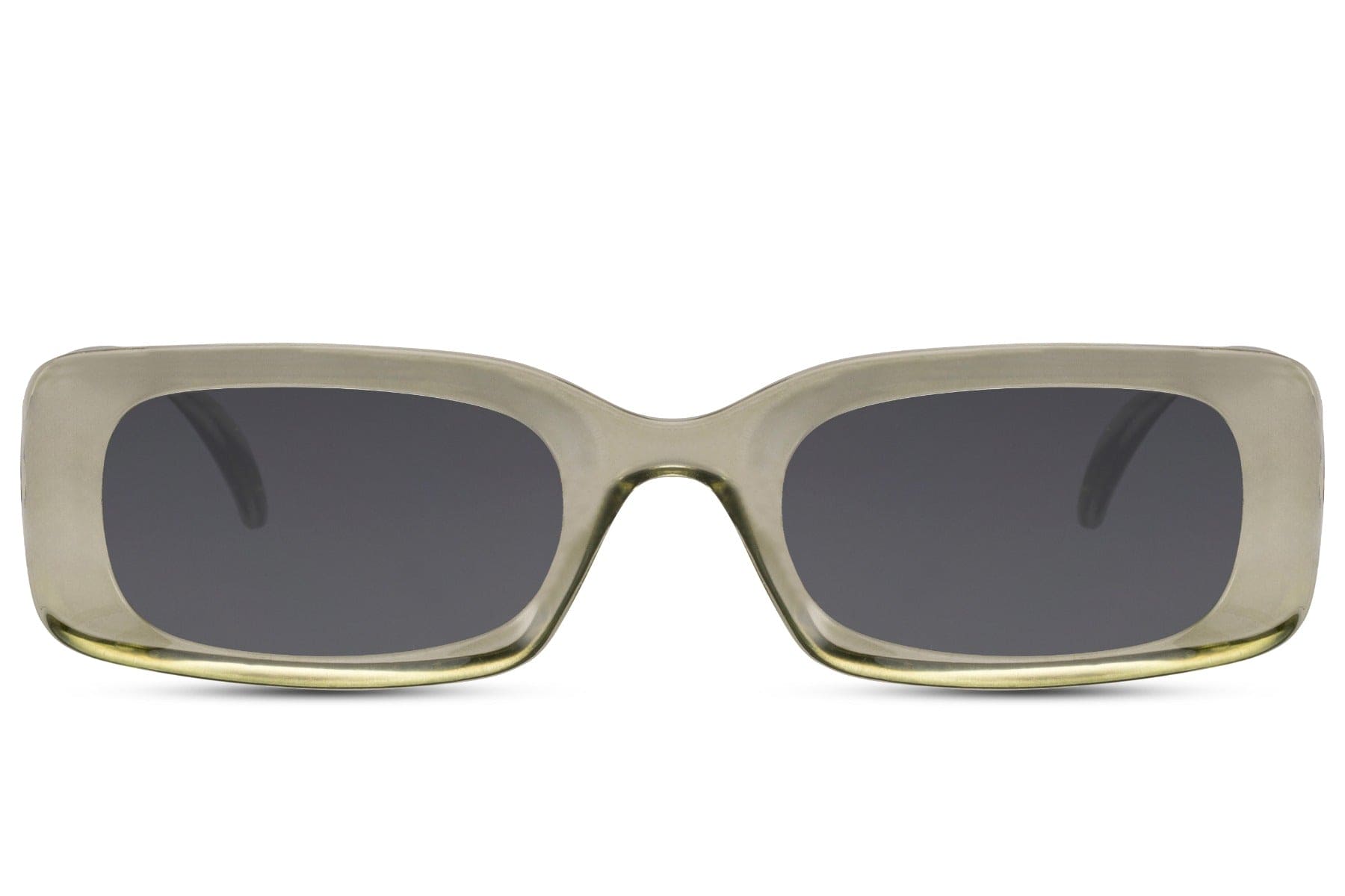 Trending rectangle sunglasses with translucent frame and dark lenses by Sunglass Station, minimalist eyewear with a contemporary finish
