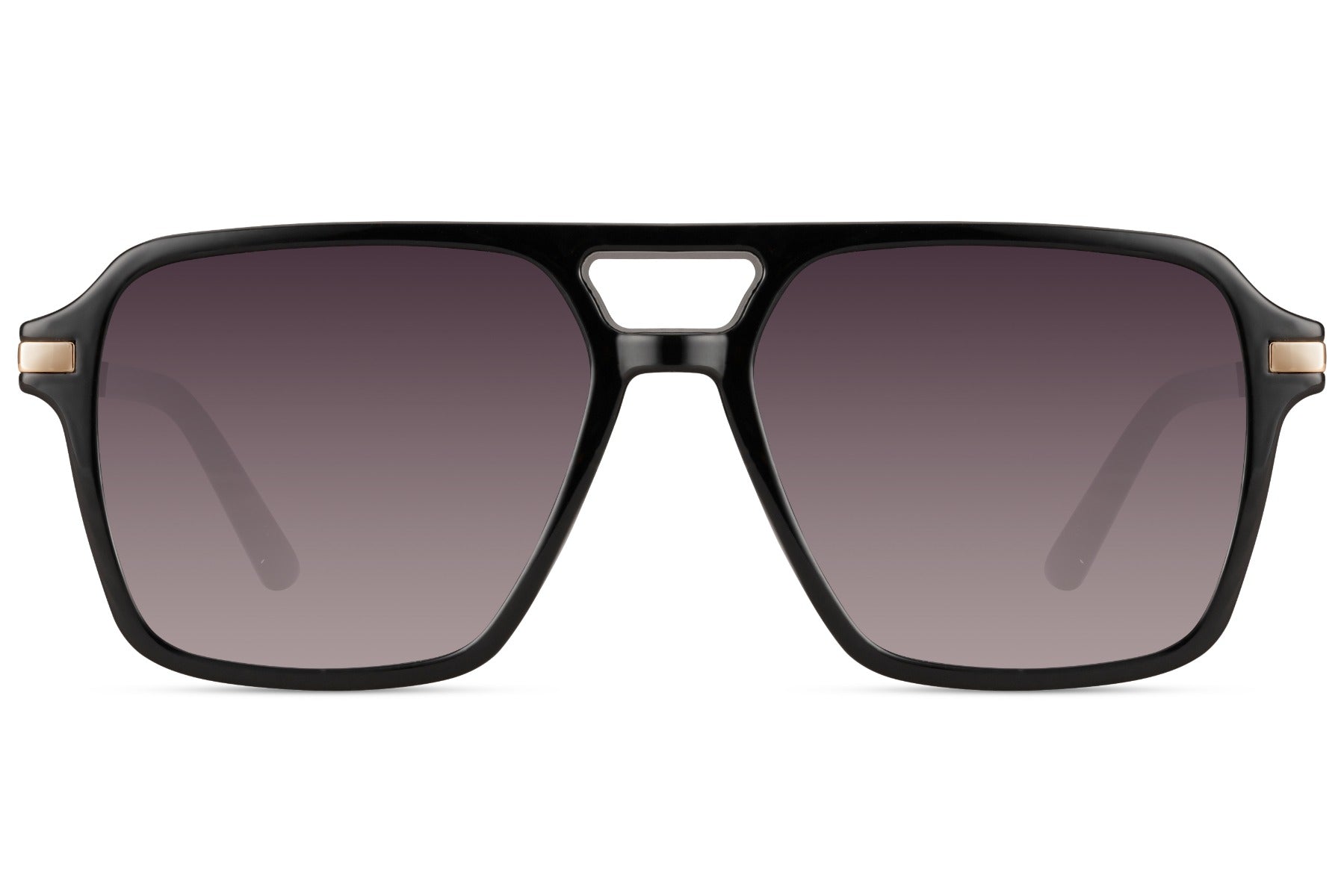 Retro aviator sunglasses with brown and purple tinted lenses, offering a stylish vintage-inspired everyday look