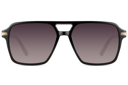Retro aviator sunglasses with brown and purple tinted lenses, offering a stylish vintage-inspired everyday look