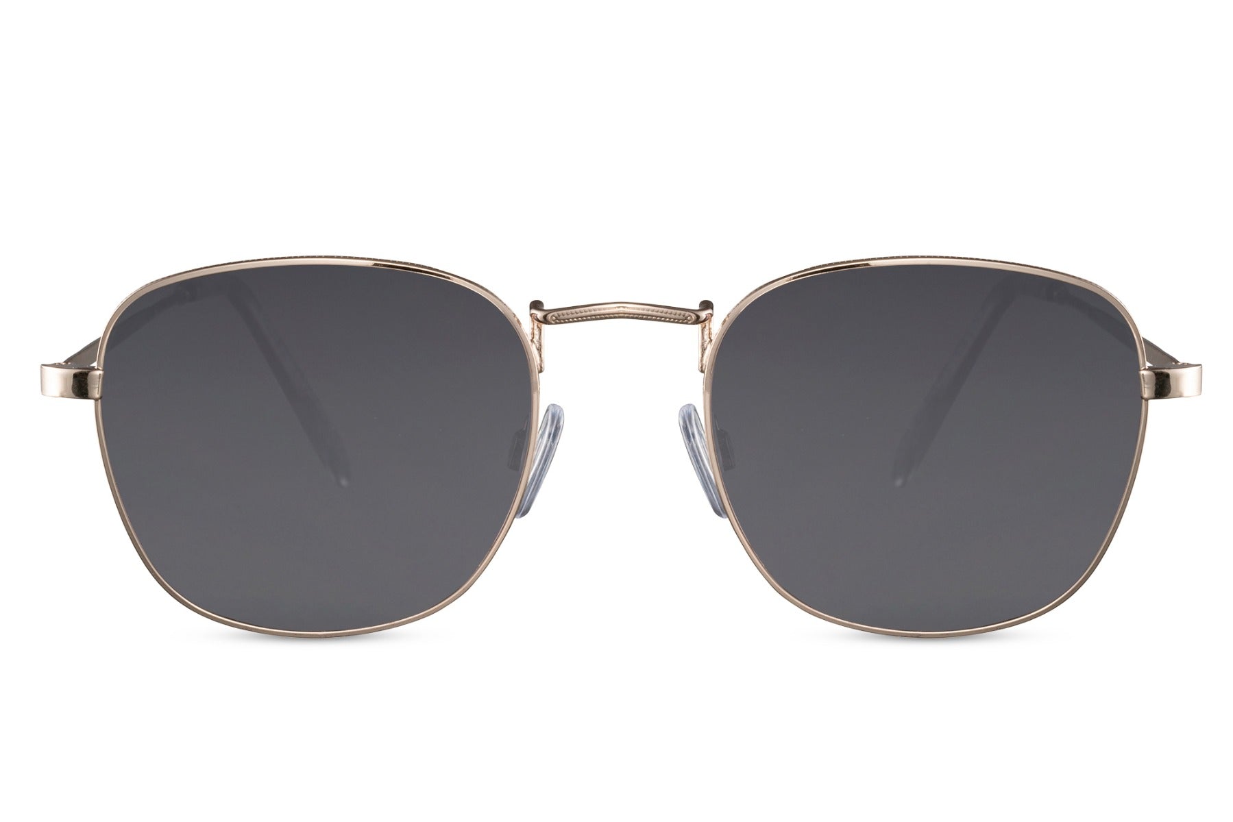 Retro metal square sunglasses with UV400 protection lenses for driving, holidays and daily outdoor use