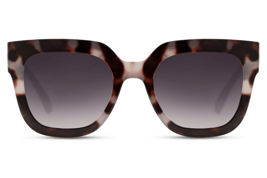 Retro style oversized sunglasses in tortoiseshell frame with gradient lenses, combining vintage fashion with modern UV protection for everyday wear
