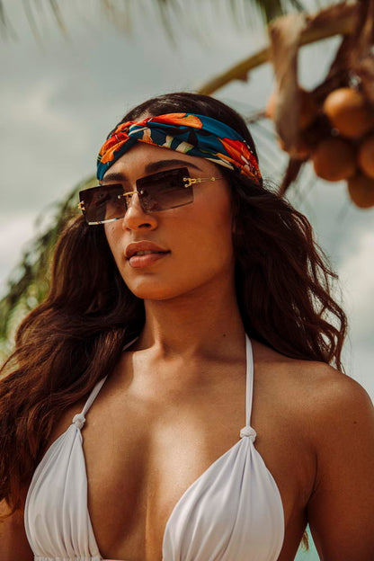 get the most chic look with sunglass station rimless rectangle sunglasses, a perfect fit for modern look