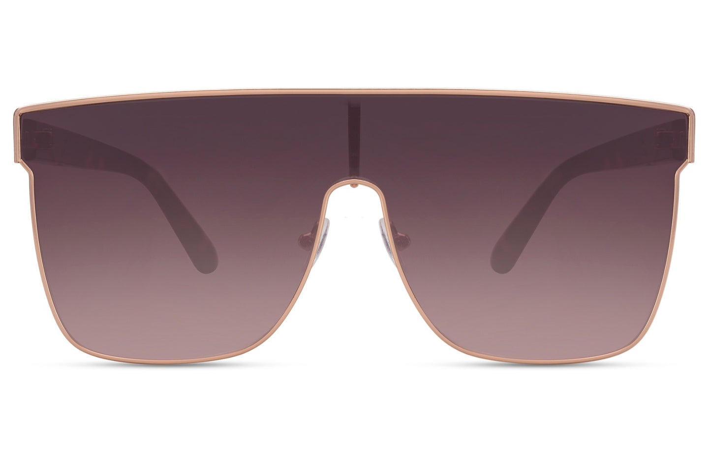Shield sunglasses with gradient brown lens by Sunglass Station, oversized eyewear combining fashion style with sun protection