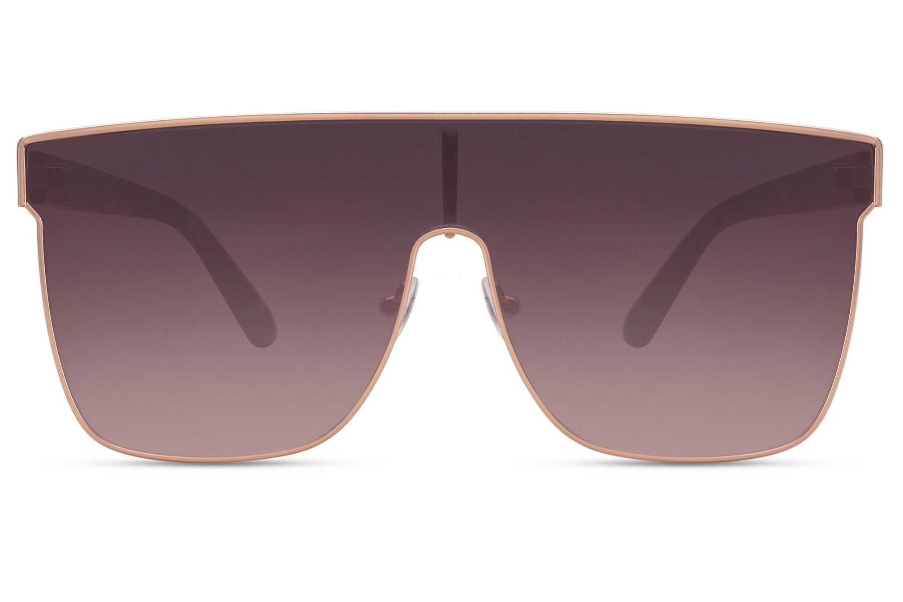 Shield sunglasses with gradient brown lens by Sunglass Station, oversized eyewear combining fashion style with sun protection